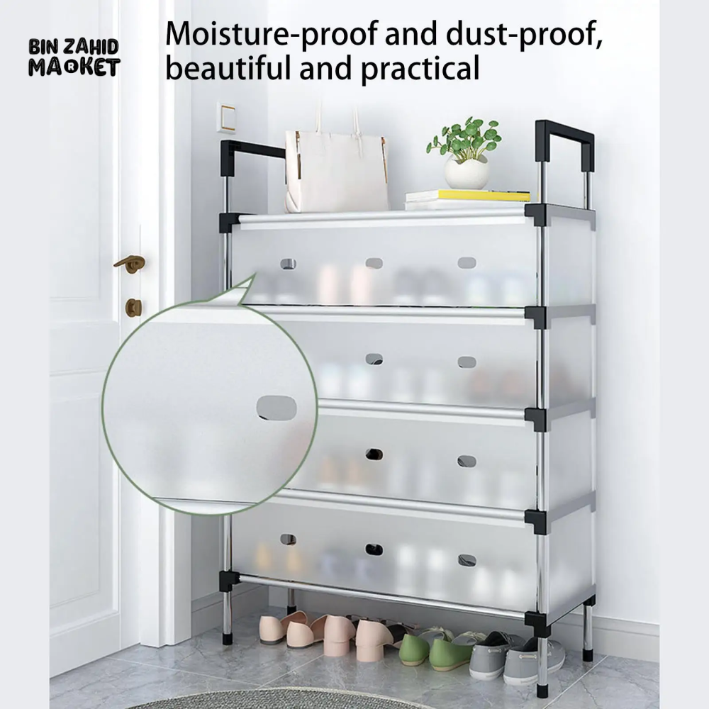 5 Layer Stainless Steel Layer Shoe Rack