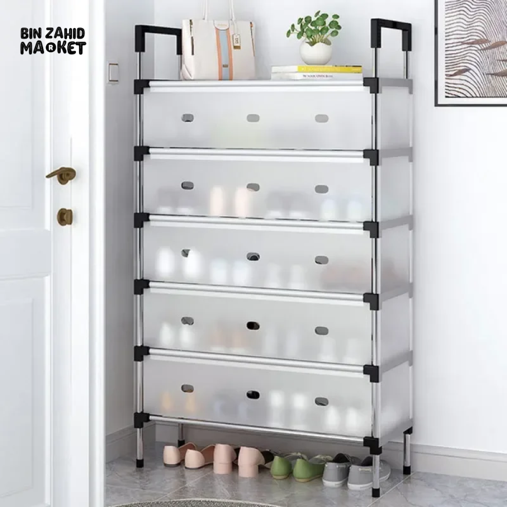 5 Layer Stainless Steel Layer Shoe Rack
